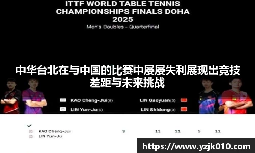 中华台北在与中国的比赛中屡屡失利展现出竞技差距与未来挑战
